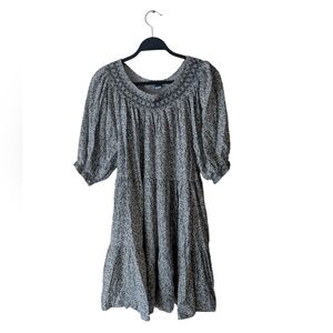 Old Navy Puff Sleeve Tiered Floral Cottagecore Dress Size XL